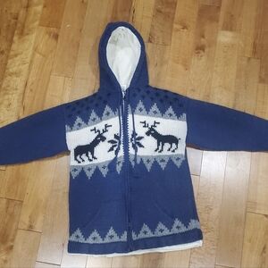 100% Handmade Ecuadorian Alpaca Wool  Zipup Hoodie